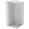 Mexen Velar Schiebetür-Duschkabine 110 x 110 cm, transparent, weiß - 871-110-110-01-20