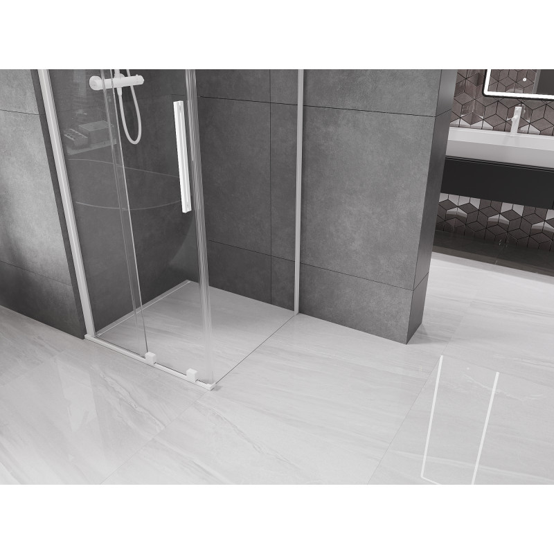 Mexen Velar Duschkabine schiebbar 110 x 110 cm, transparent, weiß - 871-110-110-01-20