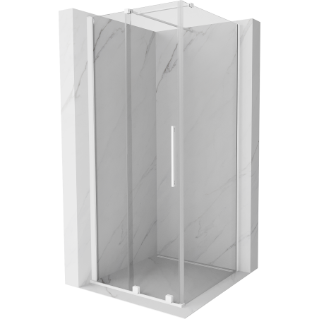 Mexen Velar Schiebeduschkabine 120 x 120 cm, transparent, weiß - 871-120-120-01-20