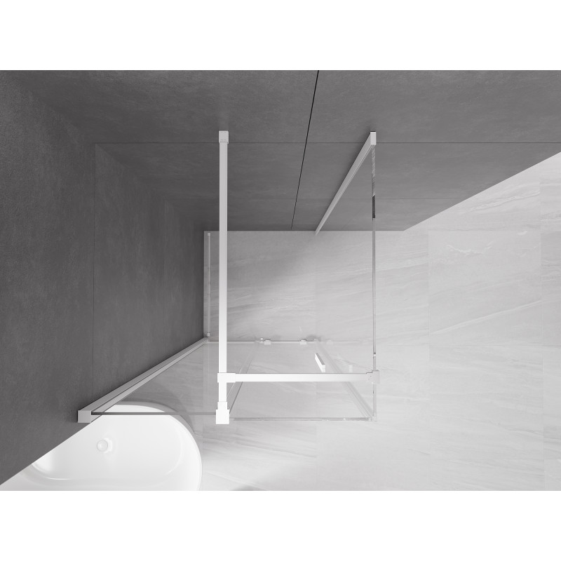 Mexen Velar Schiebeduschkabine 120 x 120 cm, transparent, weiß - 871-120-120-01-20