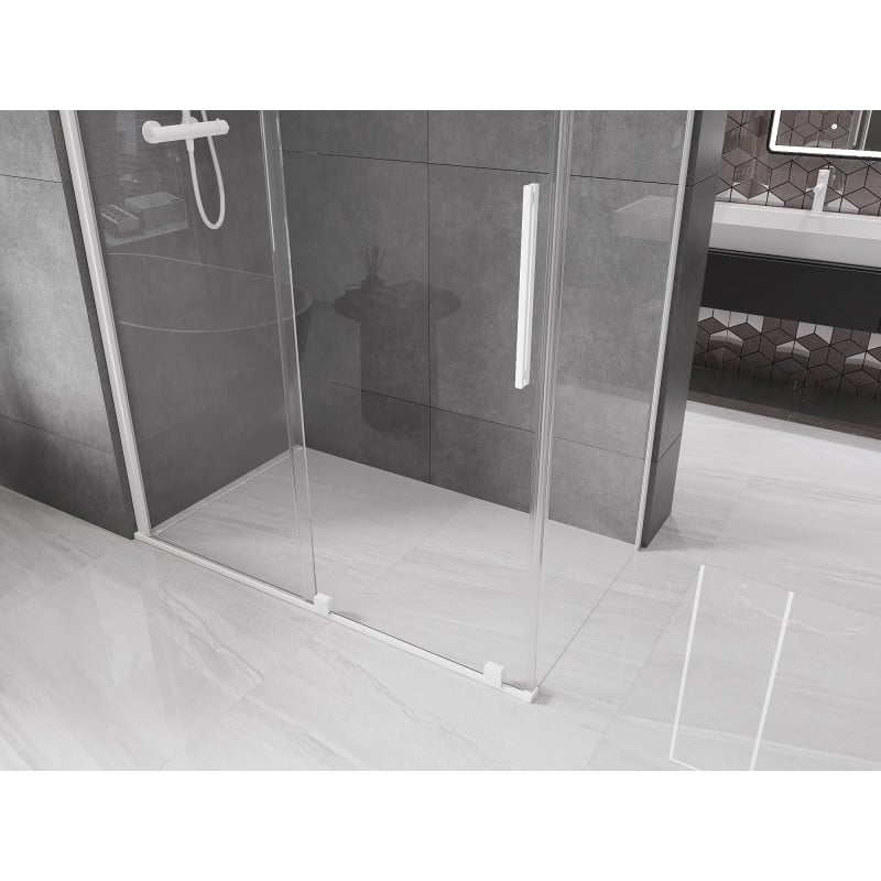 Mexen Velar Schiebeduschkabine 130 x 70 cm, transparent, weiß - 871-130-070-01-20