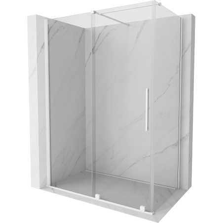 Mexen Velar Schiebeduschkabine 150 x 85 cm, transparent, weiß - 871-150-085-01-20