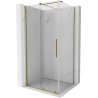 Mexen Velar Schiebeduschkabine 90 x 75 cm, transparent, gold - 871-090-075-01-50