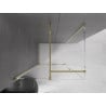 Mexen Velar Duschkabine Schiebetür 100 x 110 cm, transparent, gold - 871-100-110-01-50
