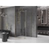 Mexen Velar, Schiebeduschkabine 100 x 90 cm, transparent, gold - 871-100-090-01-50
