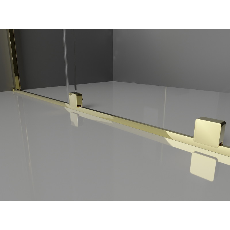 Mexen Velar Duschkabine zum Schieben 140 x 100 cm, transparent, gold - 871-140-100-01-50