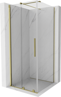 Mexen Velar Duschkabine, schiebbar 90 x 90 cm, transparent, gold - 871-090-090-01-50