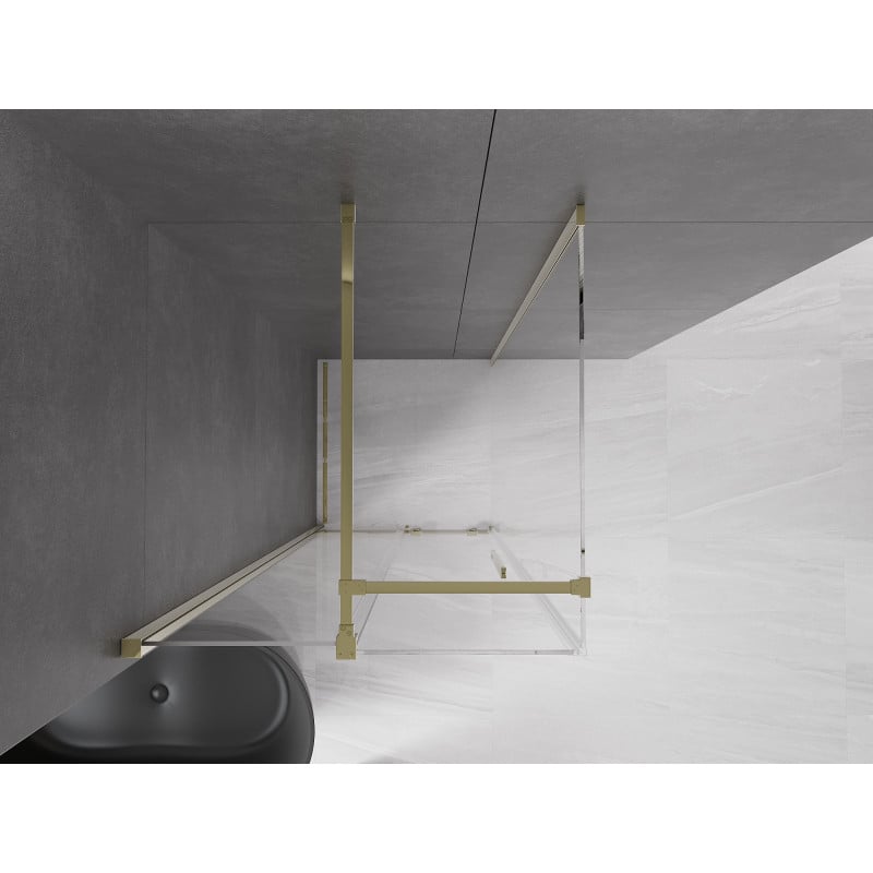 Mexen Velar Duschkabine, schiebbar 90 x 90 cm, transparent, gold - 871-090-090-01-50