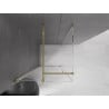 Mexen Velar Duschkabine, schiebbar 90 x 90 cm, transparent, gold - 871-090-090-01-50