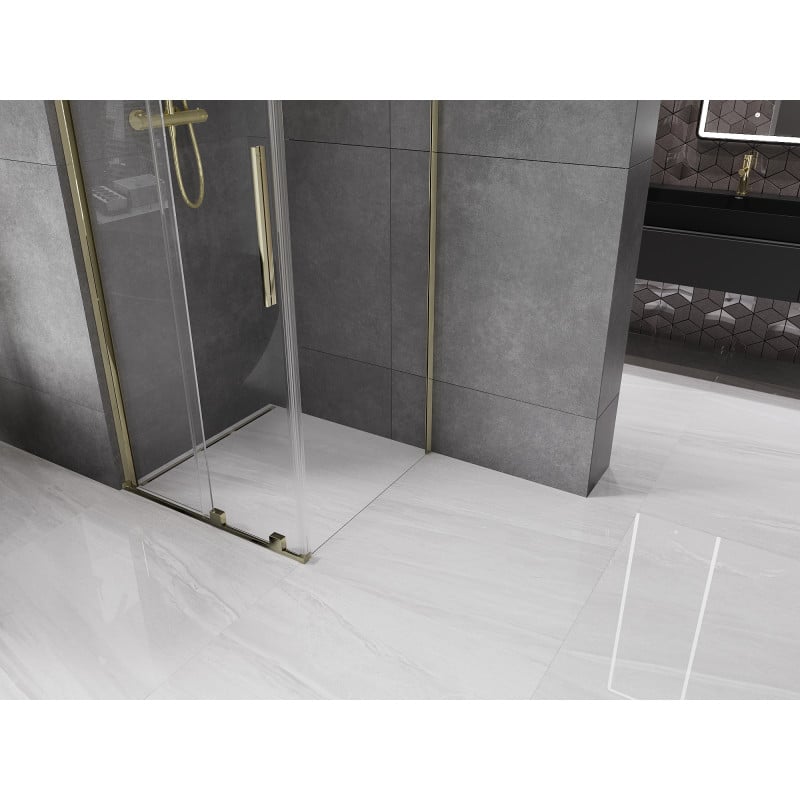 Mexen Velar Duschkabine zum Schieben 110 x 110 cm, transparent, gold - 871-110-110-01-50