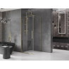Mexen Velar Duschkabine zum Schieben 110 x 110 cm, transparent, gold - 871-110-110-01-50