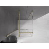 Mexen Velar Duschkabine zum Schieben 110 x 110 cm, transparent, gold - 871-110-110-01-50