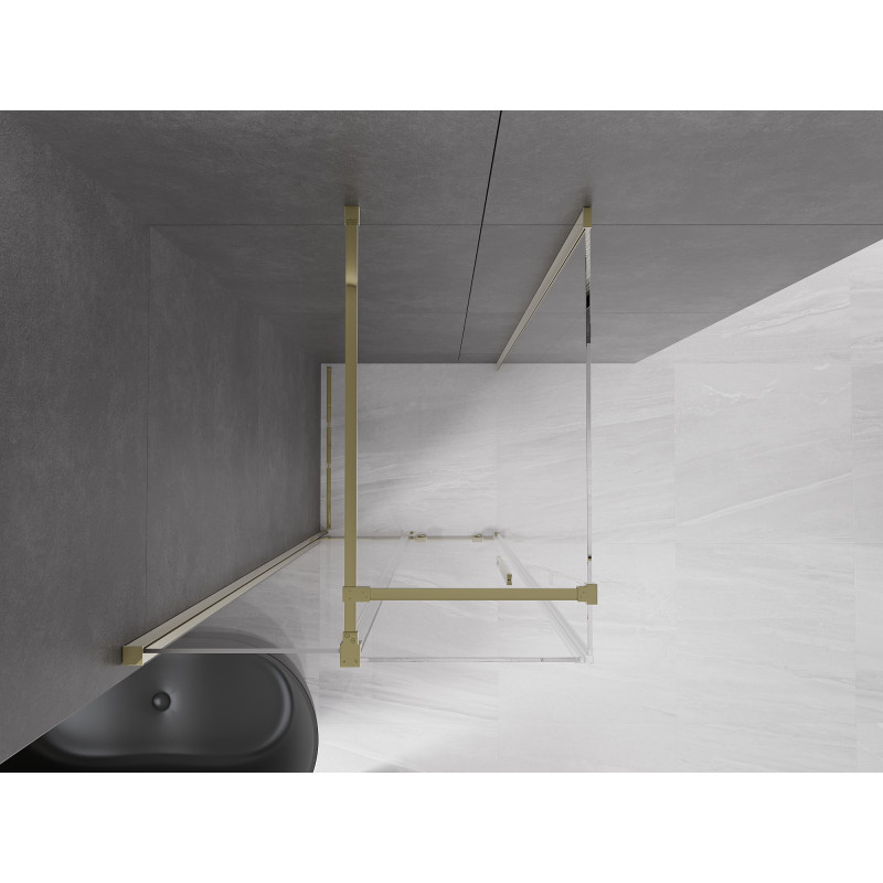 Mexen Velar Duschkabine Schiebetür 120 x 120 cm, transparent, gold - 871-120-120-01-50