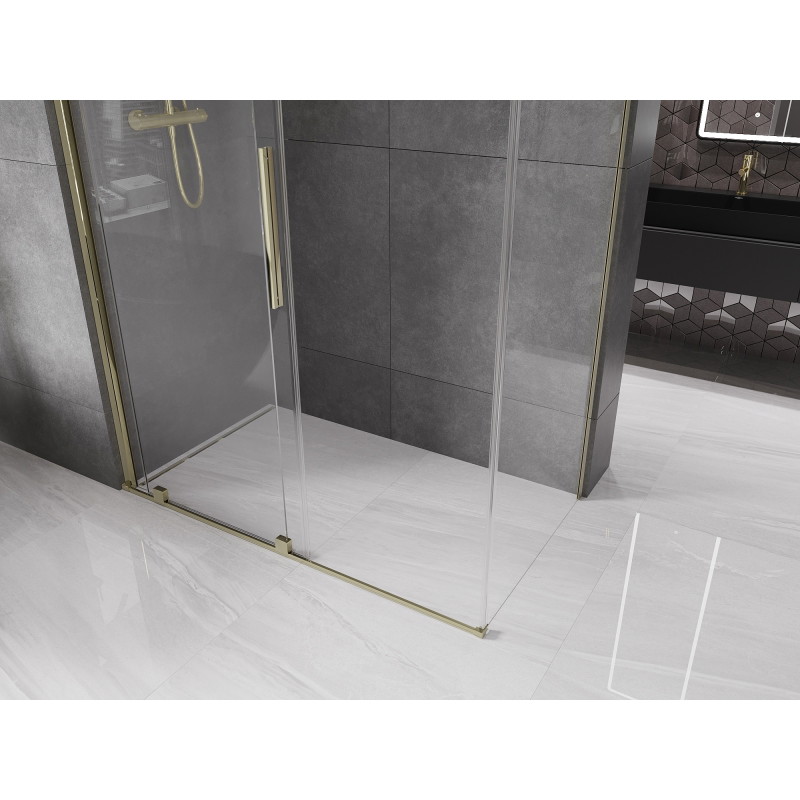 Mexen Velar Duschkabine zum Schieben 130 x 75 cm, transparent, gold - 871-130-075-01-50