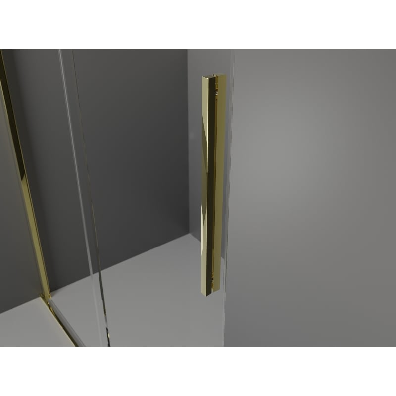 Mexen Velar verschiebbare Duschkabine 140 x 70 cm, transparent, gold - 871-140-070-01-50