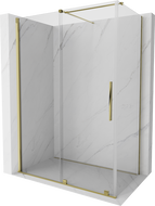Mexen Velar Schiebetür-Duschkabine 140 x 85 cm, transparent, gold - 871-140-085-01-50