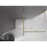 Mexen Velar Schiebetür-Duschkabine 140 x 85 cm, transparent, gold - 871-140-085-01-50