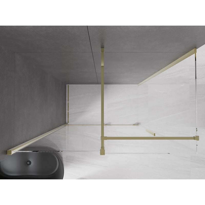 Mexen Velar Schiebeduschkabine 150 x 75 cm, transparent, gold - 871-150-075-01-50