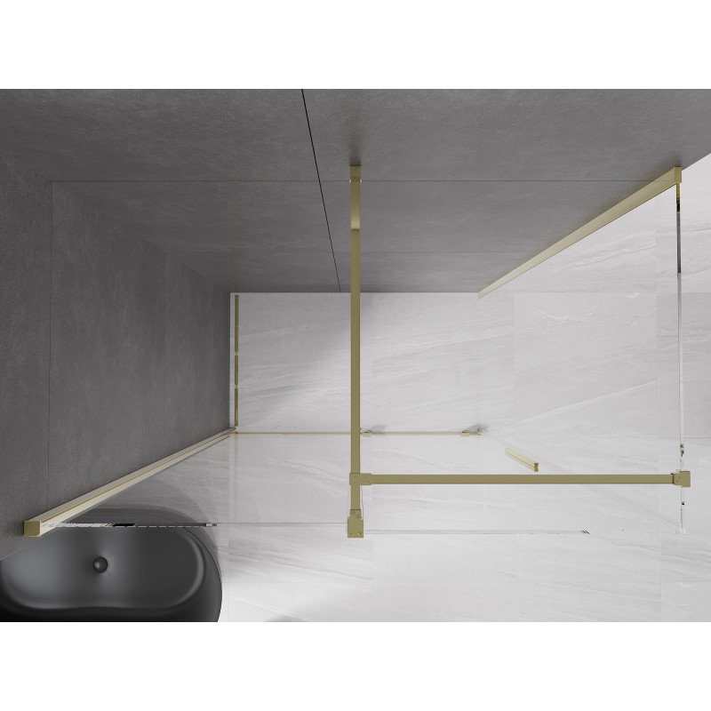 Mexen Velar Schiebeduschkabine 150 x 85 cm, transparent, Gold - 871-150-085-01-50
