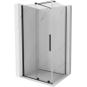 Mexen Velar Duschkabine Schiebetür 90 x 110 cm, transparent, schwarz - 871-090-110-01-70