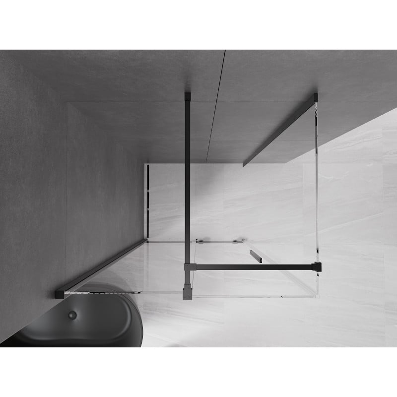 Mexen Velar Duschkabine, verschiebbar 110 x 80 cm, transparent, schwarz - 871-110-080-01-70