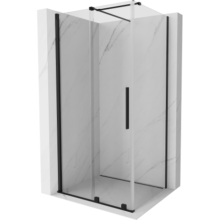 Mexen Velar Schiebeduschkabine 110 x 90 cm, transparent, schwarz - 871-110-090-01-70