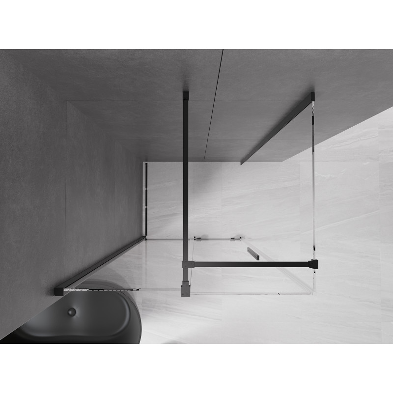 Mexen Velar Duschkabine Schiebetür 120 x 100 cm, transparent, schwarz - 871-120-100-01-70