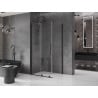 Mexen Velar Duschkabine 130 x 80 cm, transparent, schwarz - 871-130-080-01-70