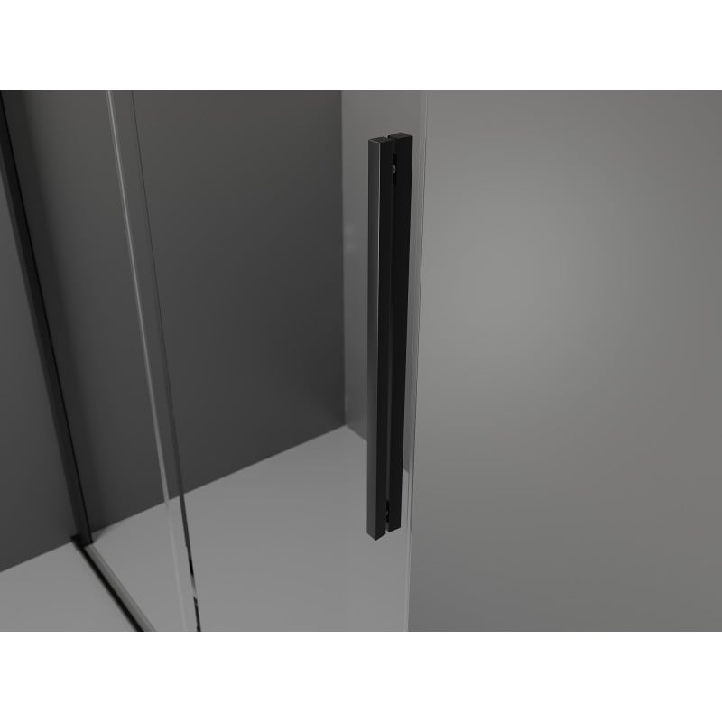 Mexen Velar Duschkabine Schiebetür 130 x 85 cm, transparent, schwarz - 871-130-085-01-70