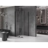 Mexen Velar Duschkabine schiebbar 100 x 100 cm, transparent, schwarz - 871-100-100-01-70