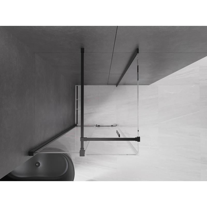 Mexen Velar Schiebeduschkabine 100 x 100 cm, transparent, schwarz - 871-100-100-01-70