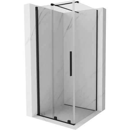 Mexen Velar Duschkabine Schiebetür 110 x 110 cm, transparent, schwarz - 871-110-110-01-70