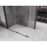 Mexen Velar Duschkabine, verschiebbar, 130 x 75 cm, transparent, schwarz - 871-130-075-01-70