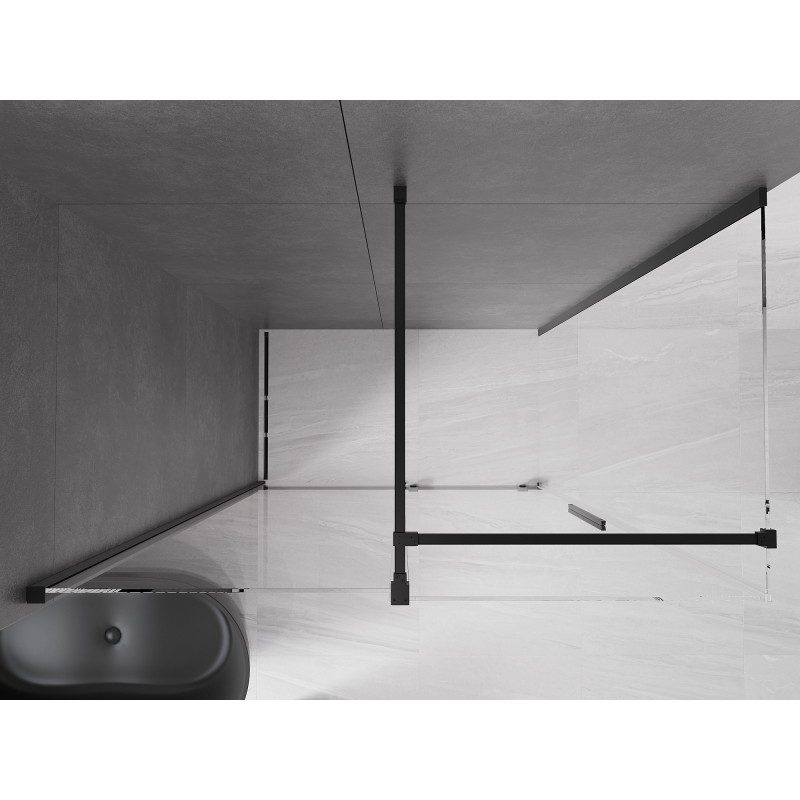 Mexen Velar Schiebeduschkabine 160 x 90 cm, transparent, schwarz - 871-160-090-01-70