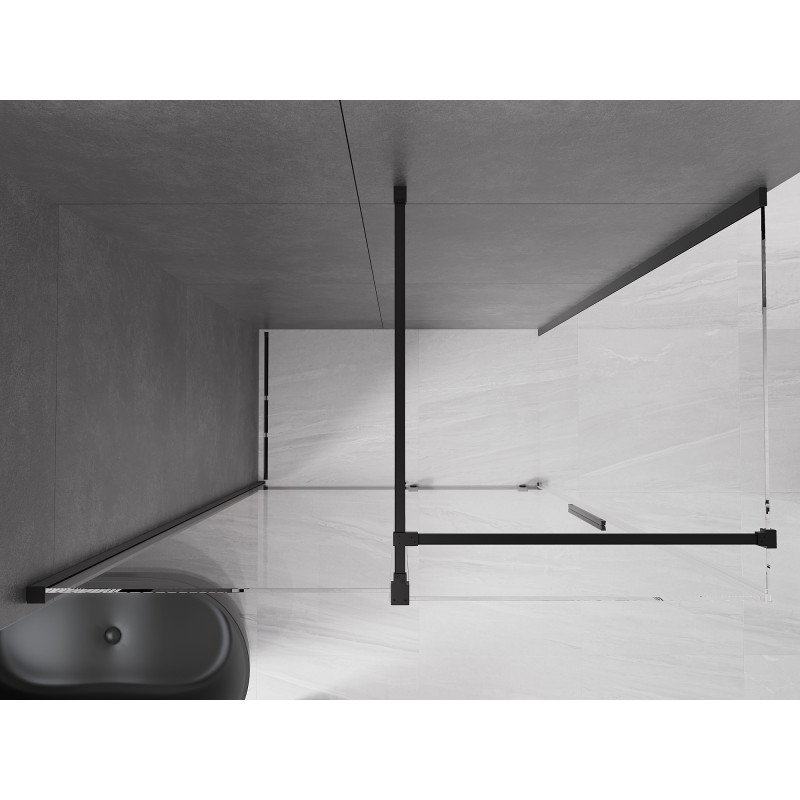 Mexen Velar Schiebetür-Duschkabine 160 x 100 cm, transparent, schwarz - 871-160-100-01-70