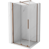 Mexen Velar Duschkabine Schiebetür 90 x 70 cm, transparent, Roségold - 871-090-070-01-60