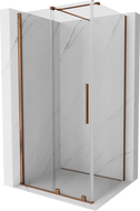 Mexen Velar verschiebbare Duschkabine 100 x 80 cm, transparent, Roségold - 871-100-080-01-60