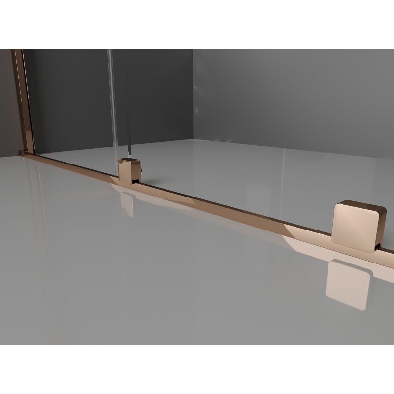 Mexen Velar Schiebedusche 100 x 120 cm, transparent, Roségold - 871-100-120-01-60