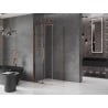 Mexen Velar Duschkabine, schiebbar, 90 x 90 cm, transparent, Roségold - 871-090-090-01-60