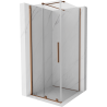 Mexen Velar Duschkabine Schiebetür 120 x 120 cm, transparent, Roségold - 871-120-120-01-60