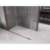Mexen Velar Duschkabine, verschiebbar, 130 x 75 cm, transparent, Roségold - 871-130-075-01-60