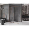 Mexen Velar Duschkabine 150 x 80 cm, transparent, Roségold - 871-150-080-01-60