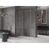 Mexen Velar Schiebeduschkabine 150 x 90 cm, transparent, Roségold - 871-150-090-01-60