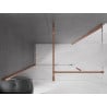 Mexen Velar Schiebeduschkabine 160 x 100 cm, transparent, Roségold - 871-160-100-01-60