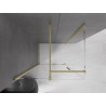 Mexen Velar Duschkabine verschiebbar 90 x 85 cm, transparent, gebürstetes Gold - 871-090-085-01-55