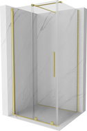 Mexen Velar Duschkabine, Schiebetür 100 x 120 cm, transparent, gold gebürstet - 871-100-120-01-55