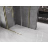 Mexen Velar verschiebbare Duschkabine 120 x 80 cm, transparent, gebürstetes Gold - 871-120-080-01-55