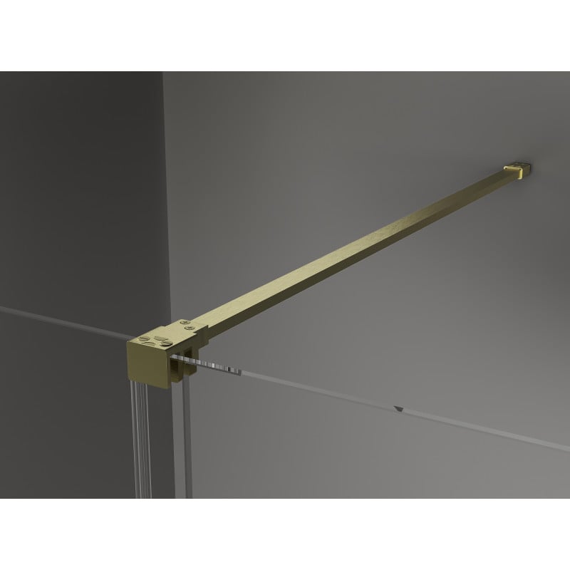Mexen Velar Schiebeduschkabine 140 x 100 cm, transparent, gebürstetes Gold - 871-140-100-01-55