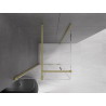 Mexen Velar Duschkabine, Schiebetür 120 x 120 cm, transparent, gebürstetes Gold - 871-120-120-01-55
