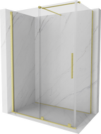 Mexen Velar Schiebeduschkabine 150 x 75 cm, transparent, gold gebürstet - 871-150-075-01-55